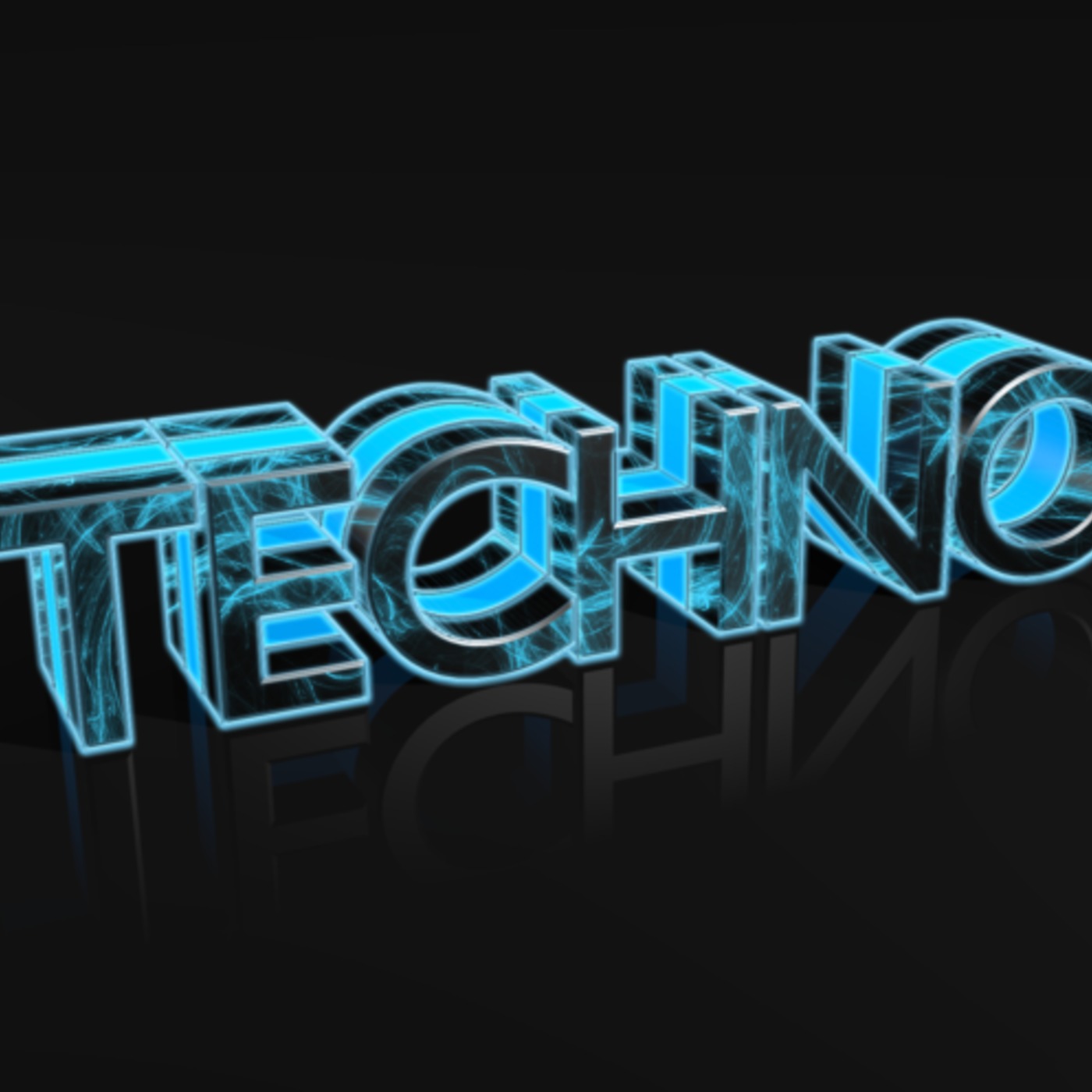 Techno надпись